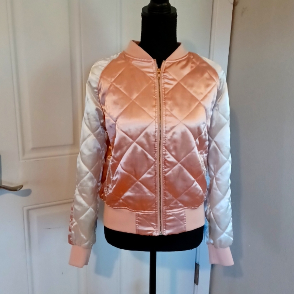 " Pink Ladies " style baseball jacket
